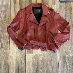 Bagatelle Women's Bold Red Leather Jacket